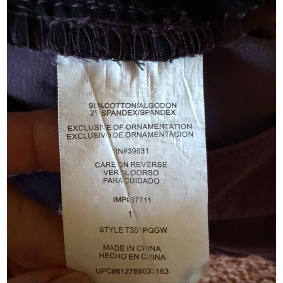 Jolt Purple Corduroy Skinny Pants Size 11 Cotton Stretch - Picture 6 of 9